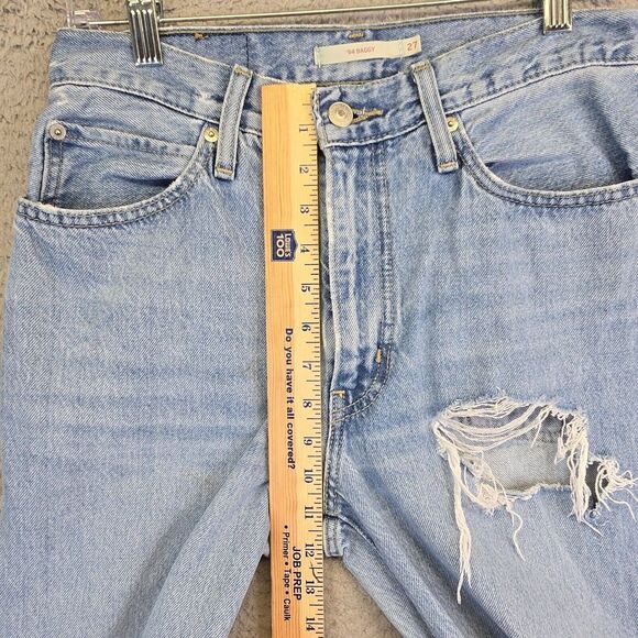 Levi's Jeans Womens 27x31 94 Baggy Dad High Rise Distressed Light Wash Loose - Picture 10 of 16
